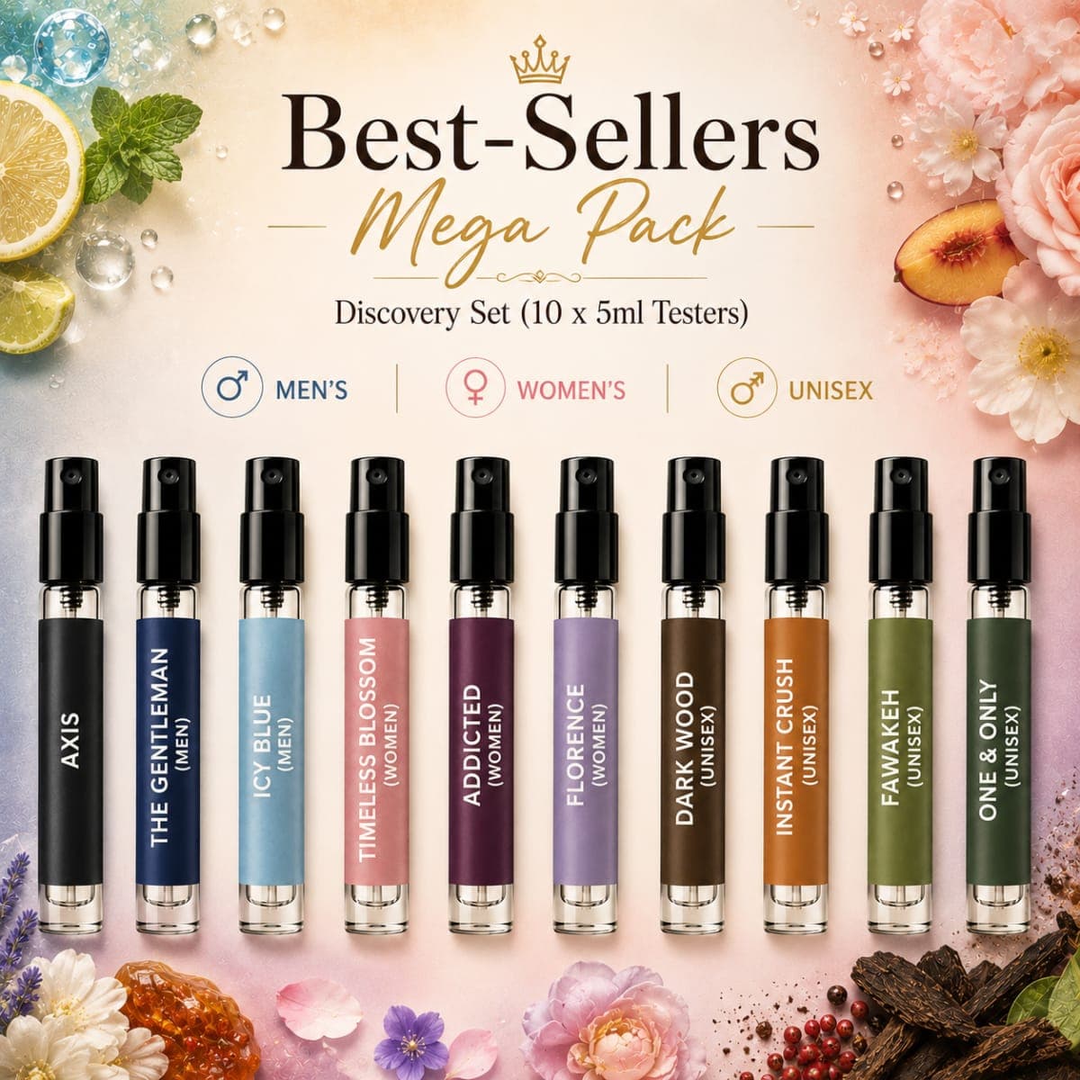 Best Sellers Mega Pack – Discovery Set (10 x 5ml Testers) - Gender: Mixed (Men + Women + Unisex)