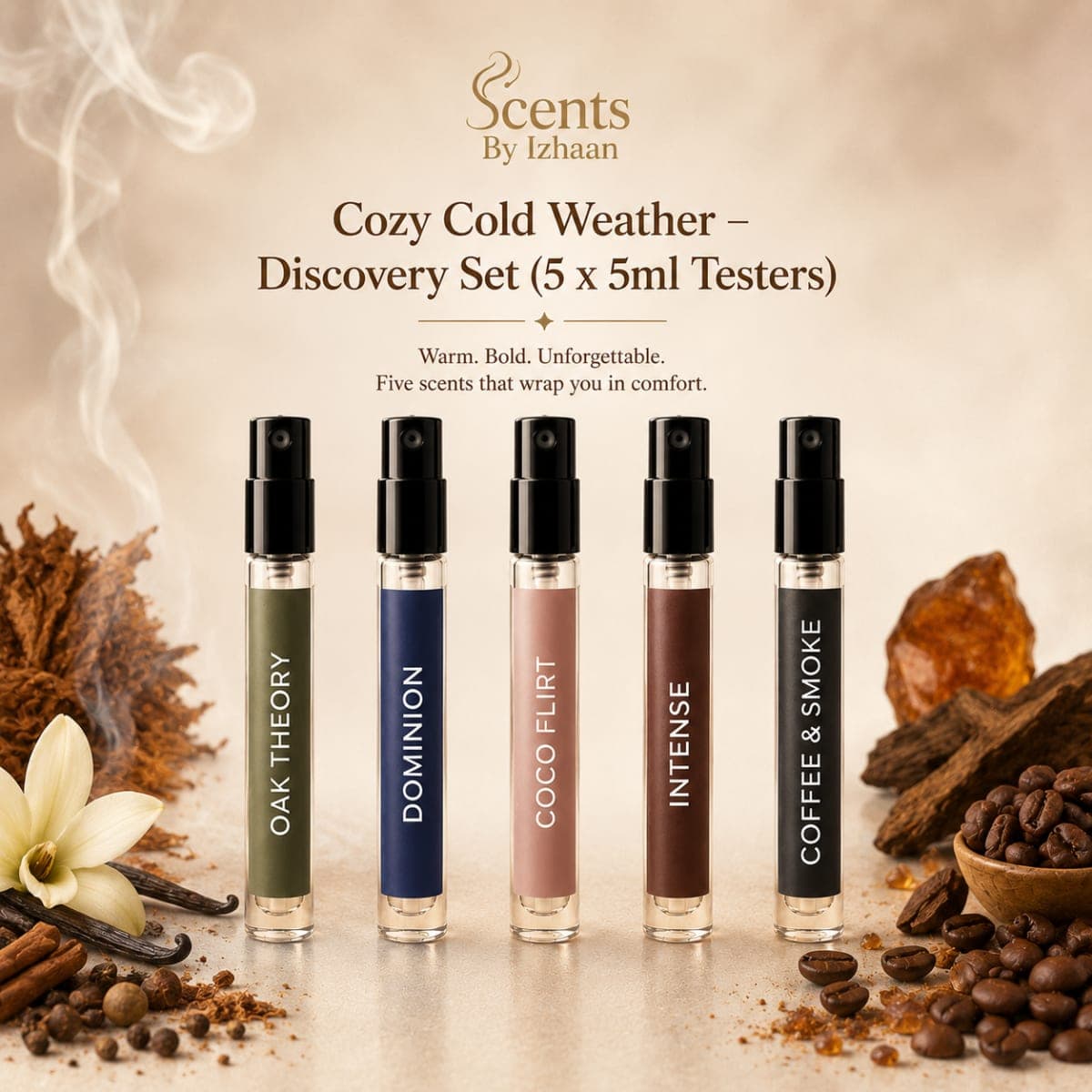 Cozy Cold Weather – Discovery Set (5 x 5ml Testers) - Gender: Mixed (Men + Women + Unisex)